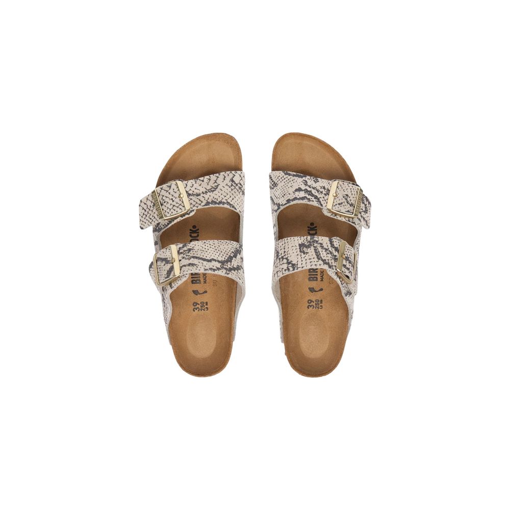 Birkenstock Gray Leather Flat Sandals | Regal Royce