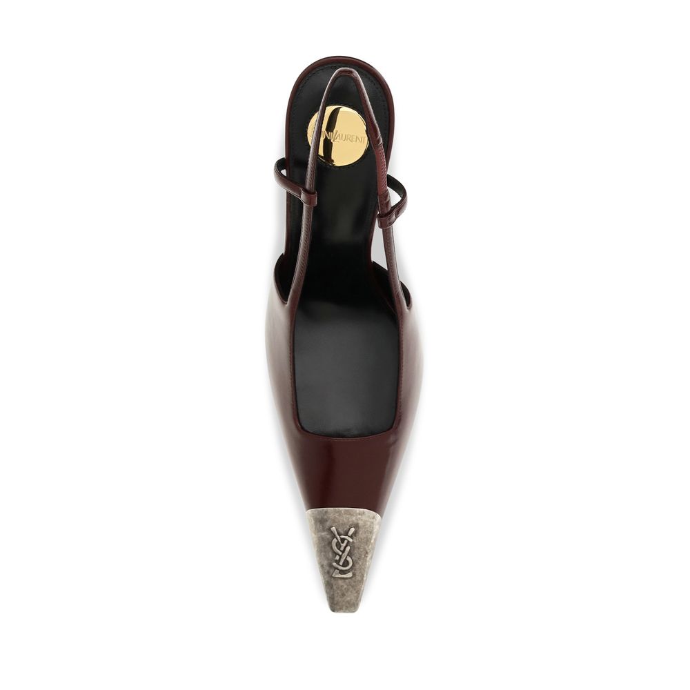 Saint Laurent Bordeaux Calf Leather Bos Taurus High Heel Pumps | Regal Royce