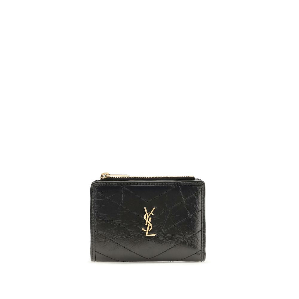 Saint Laurent Black Calf Leather Bos Taurus Wallet | Regal Royce