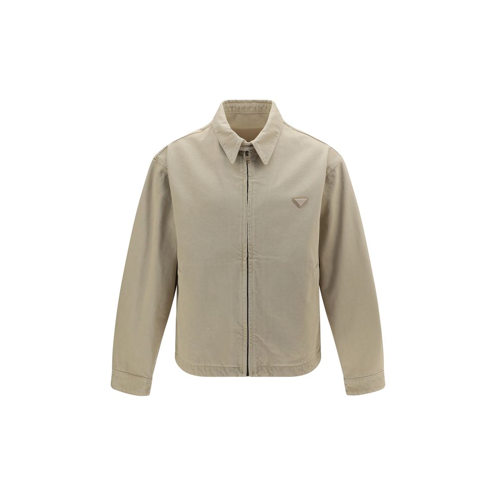 Prada Beige Cotton Denim Jacket | Regal Royce