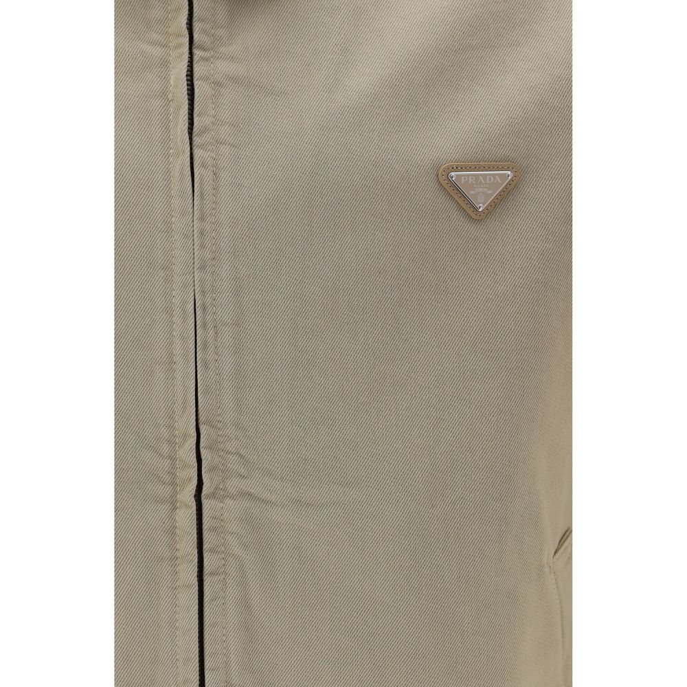 Prada Beige Cotton Denim Jacket | Regal Royce