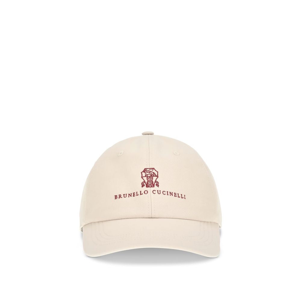 Brunello Cucinelli Beige Cotton Cap (Baseball Hat) | Regal Royce