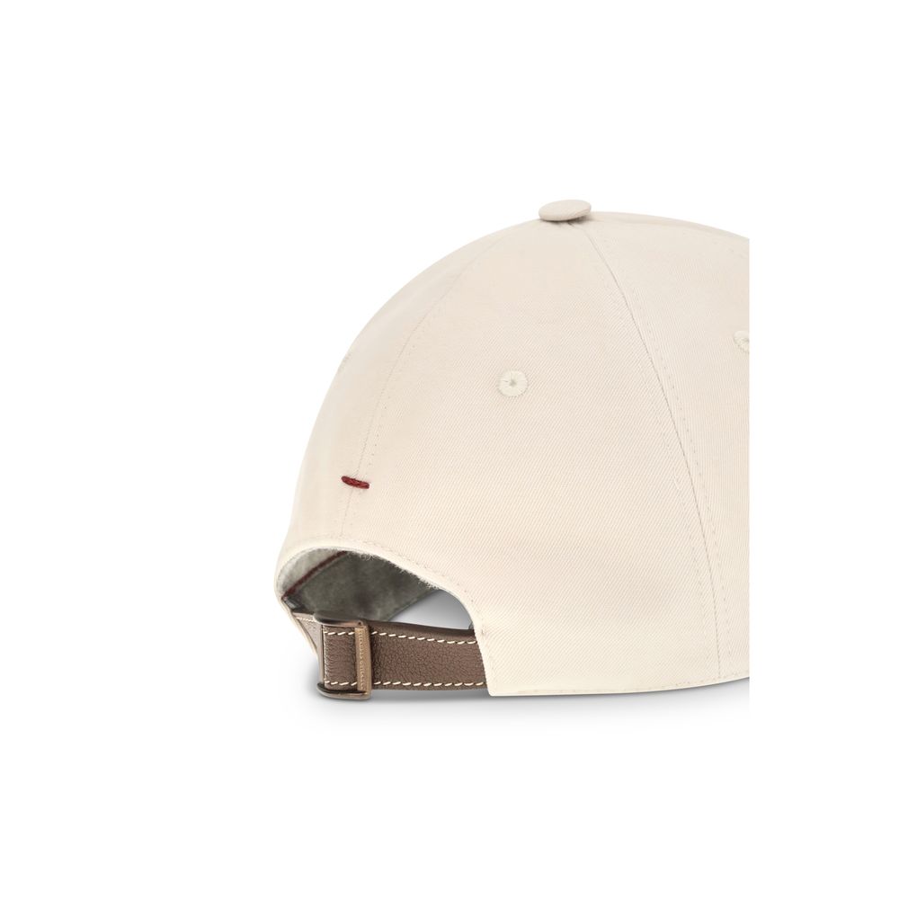 Brunello Cucinelli Beige Cotton Cap (Baseball Hat) | Regal Royce
