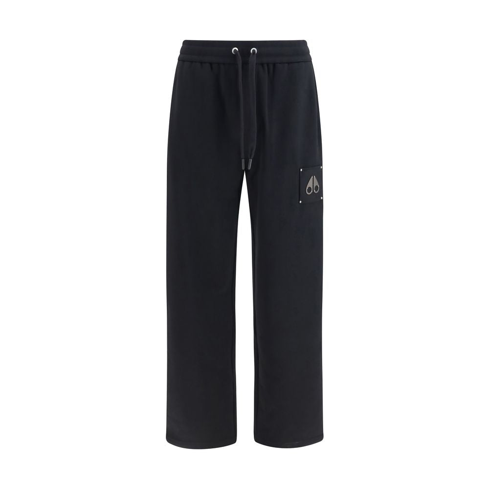 Moose Knuckles Black Cotton Casual Pants | Regal Royce