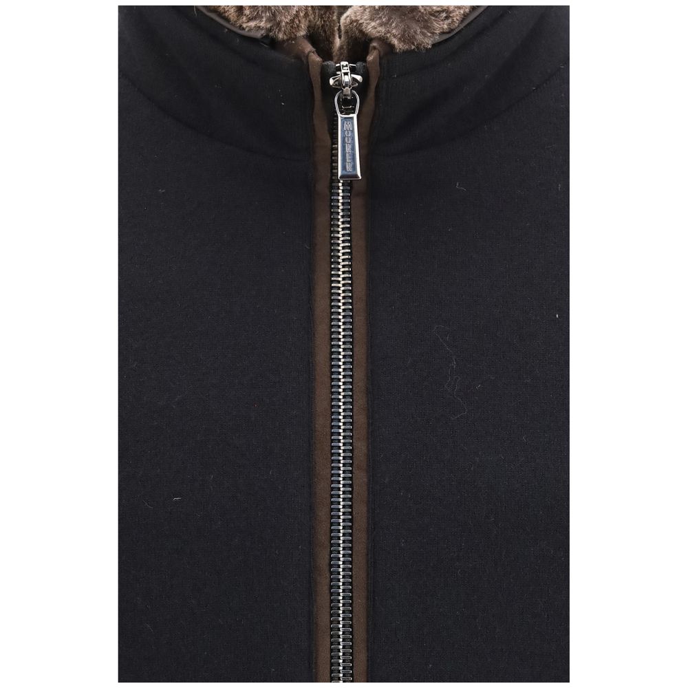 MooRER Black Cashmere Bomber | Regal Royce