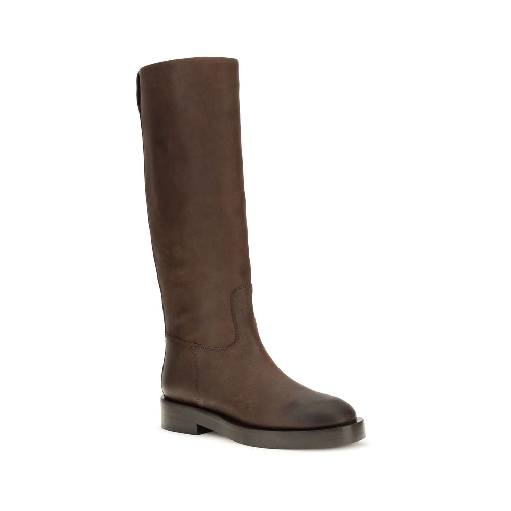 Paris Texas Brown Calf Leather Bos Taurus Ankle Boots | Regal Royce