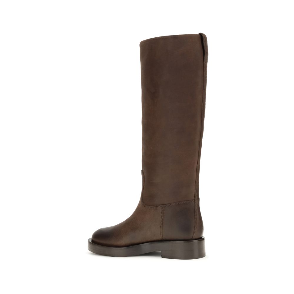 Paris Texas Brown Calf Leather Bos Taurus Ankle Boots | Regal Royce