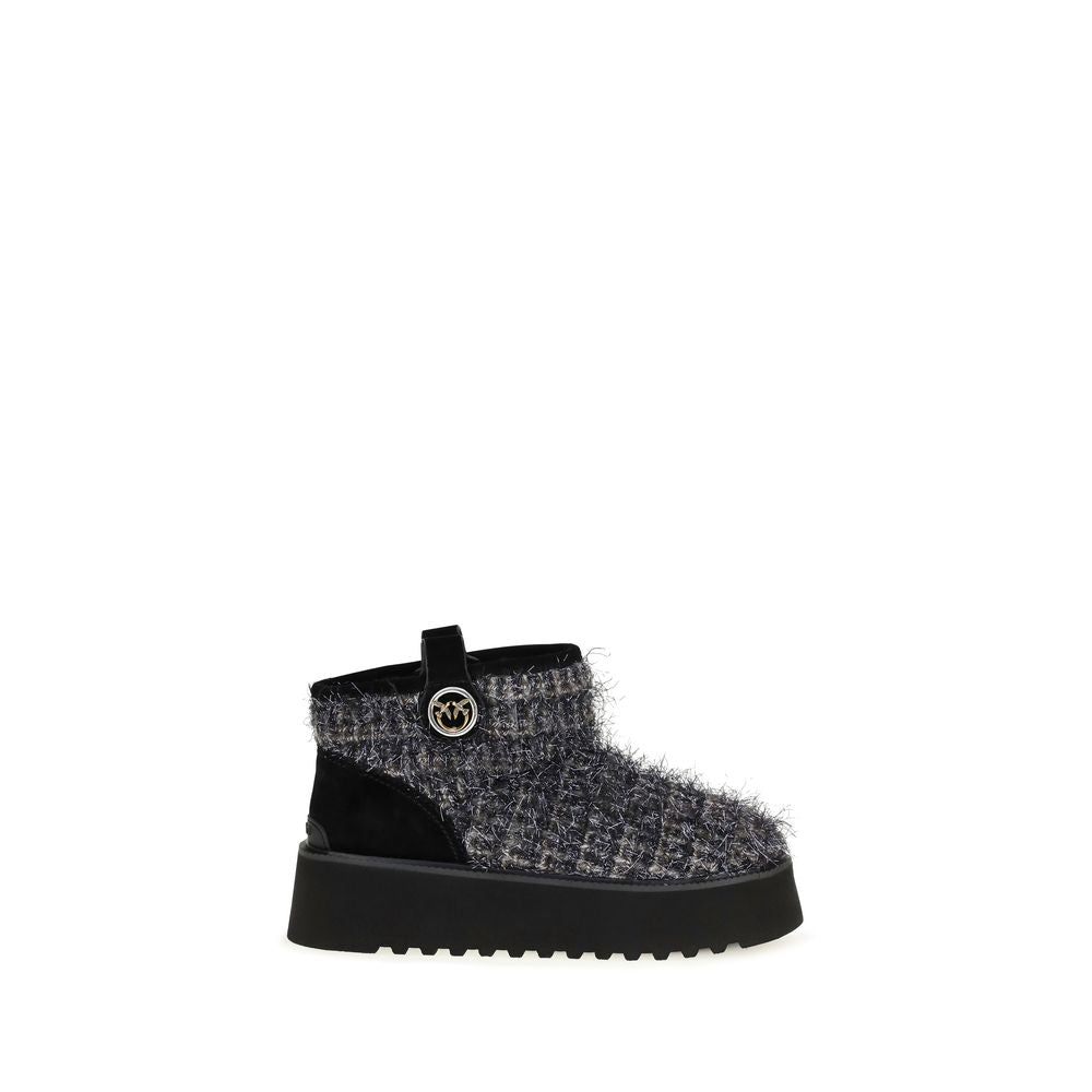PINKO Black Fabric Ankle Boots | Regal Royce