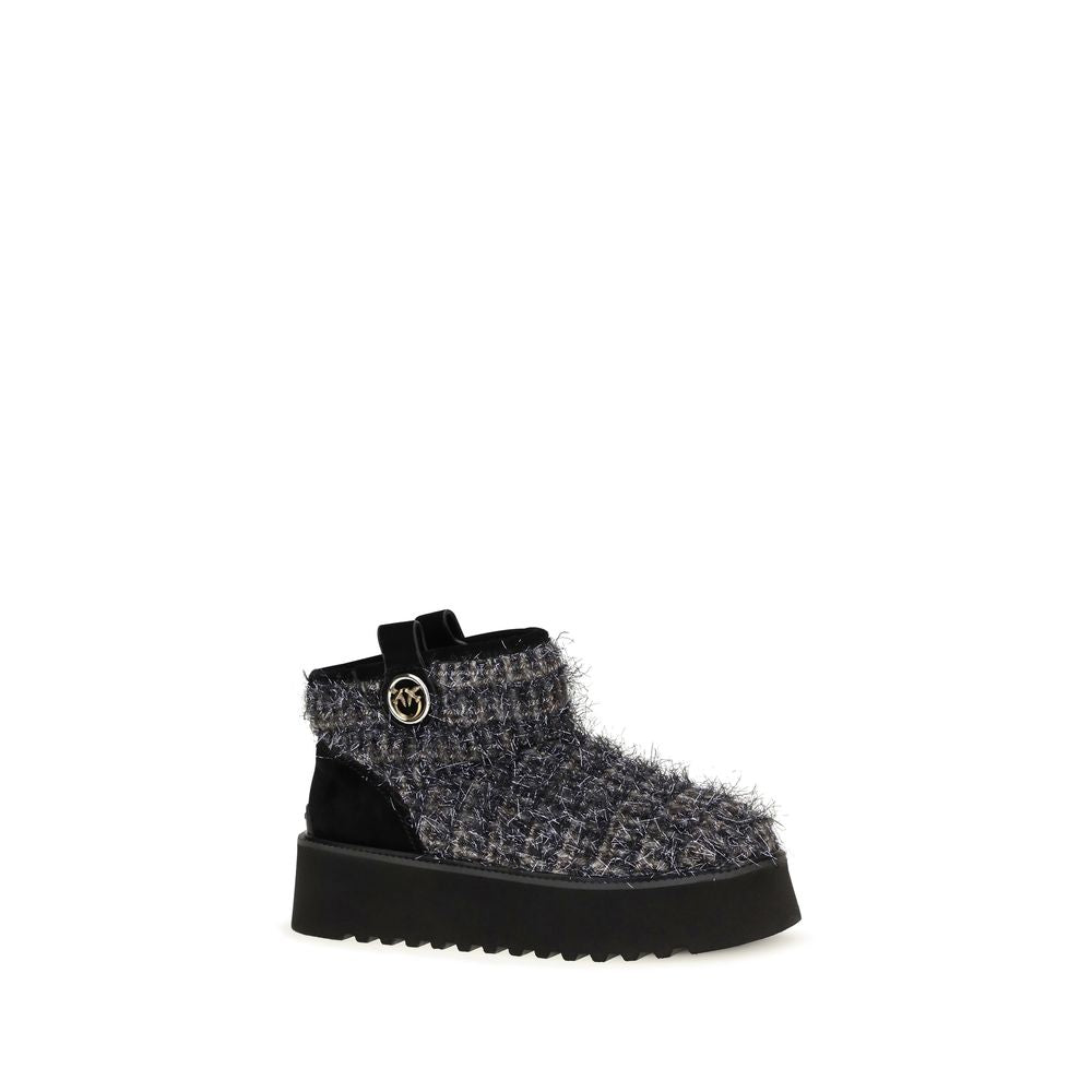 PINKO Black Fabric Ankle Boots | Regal Royce