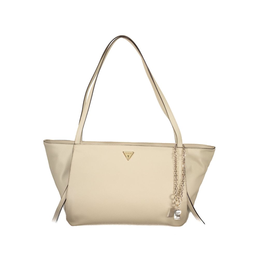 Guess Jeans Beige Polyurethane Women's Bag | Regal Royce