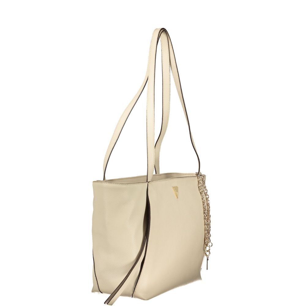 Guess Jeans Beige Polyurethane Women's Bag | Regal Royce