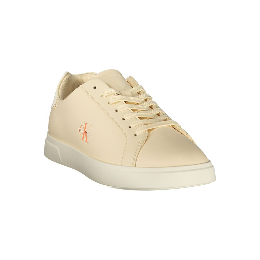 Calvin Klein Beige Polyurethane Women's Sneaker | Regal Royce