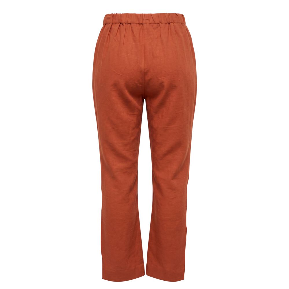 Trussardi Jeans Brown Viscose Women Pant | Regal Royce