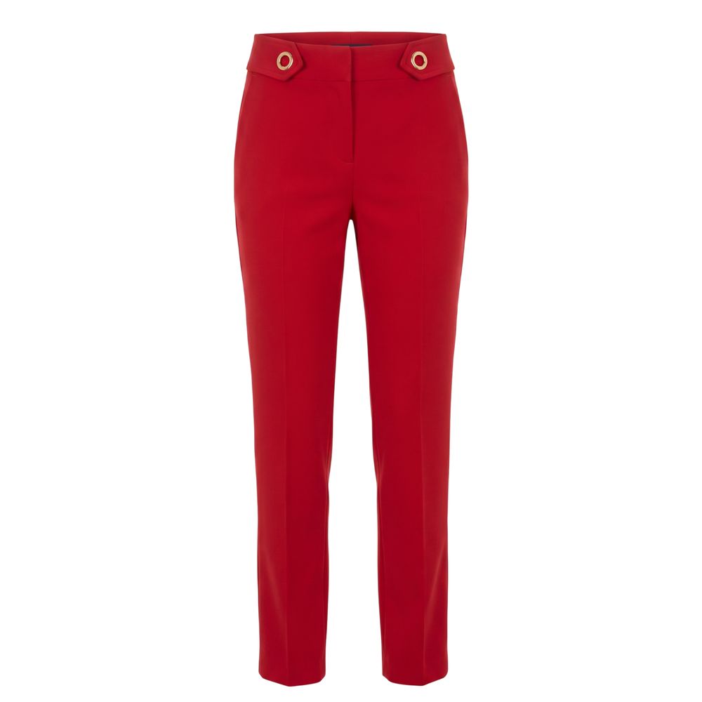 Trussardi Jeans Red Polyester Women Pant | Regal Royce