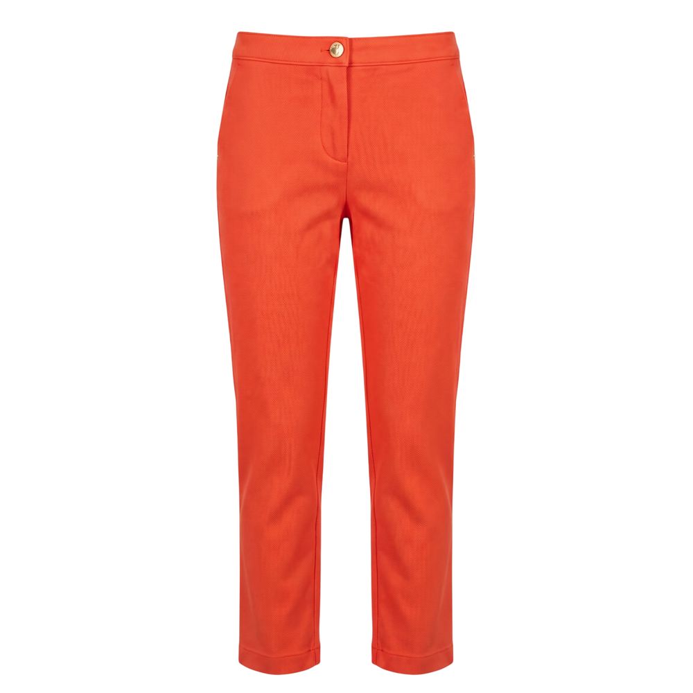 Trussardi Jeans Orange Cotton Women's Pant | Regal Royce