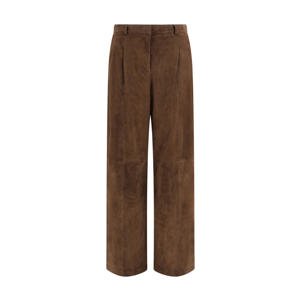 Arma Brown Leather Pants | Regal Royce