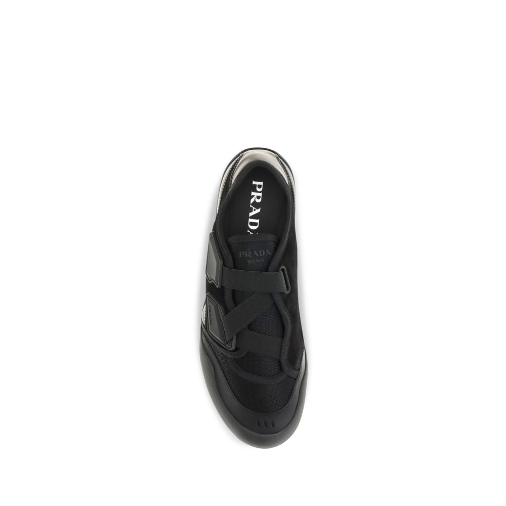 Prada Black Nylon Low Top Sneakers | Regal Royce