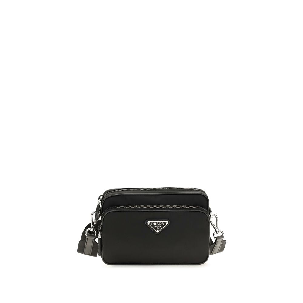 Prada Black Recycled Polyamide Shoulder Bag | Regal Royce