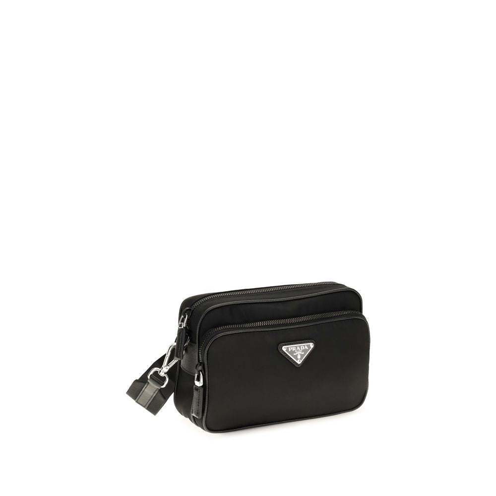 Prada Black Recycled Polyamide Shoulder Bag | Regal Royce