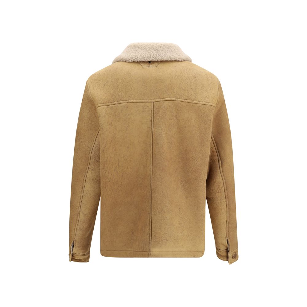 Salvatore Santoro Brown Leather Full-Length Jacket | Regal Royce