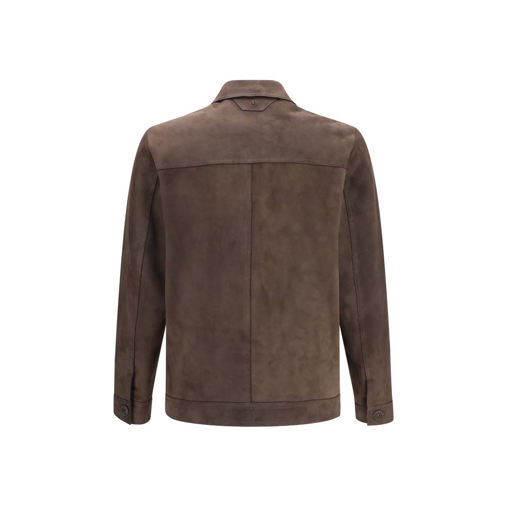 Salvatore Santoro Brown Leather Leather Jacket | Regal Royce