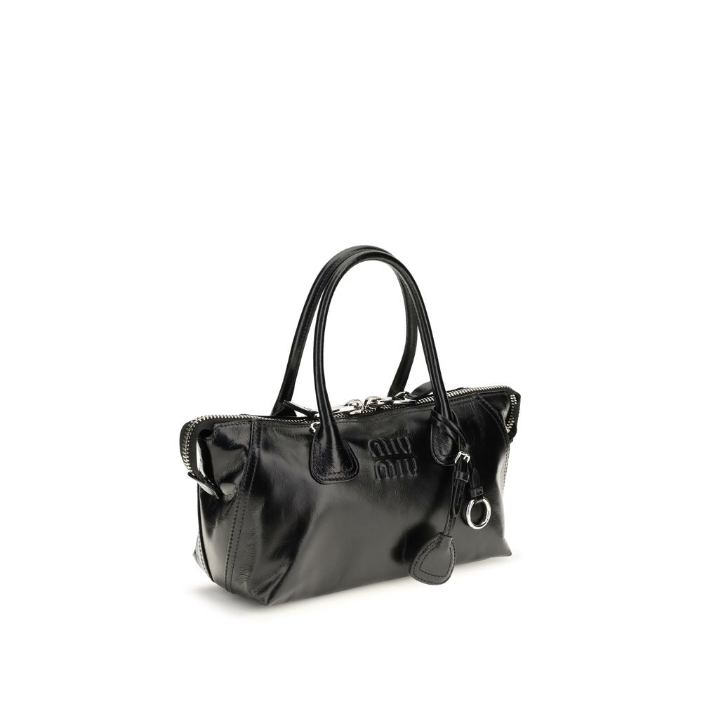 Miu Miu Black Calf Leather Bos Taurus Handbag | Regal Royce