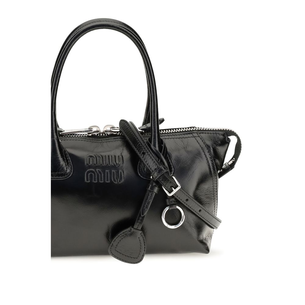 Miu Miu Black Calf Leather Bos Taurus Handbag | Regal Royce