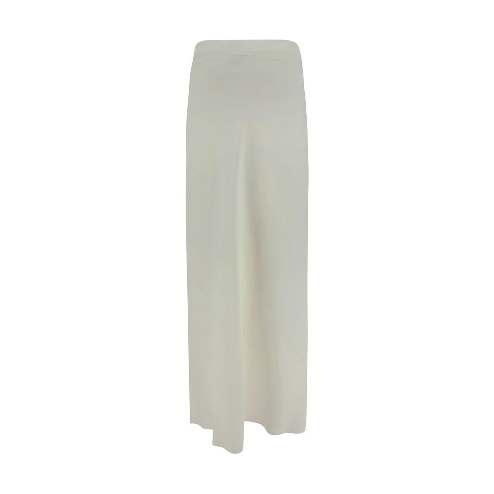 Brunello Cucinelli White Viscose Long Skirt | Regal Royce