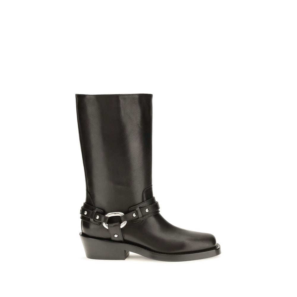 Rabanne Black Calf Leather Bos Taurus Boots | Regal Royce