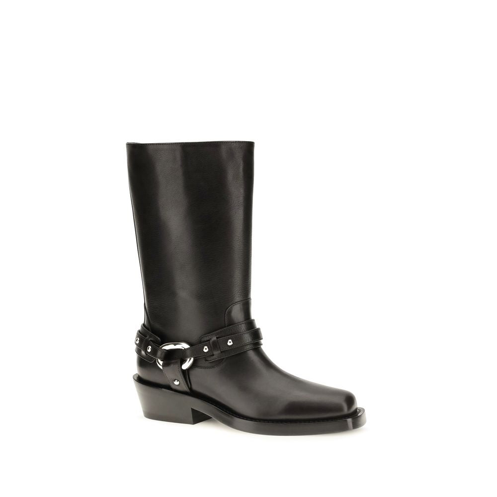 Rabanne Black Calf Leather Bos Taurus Boots | Regal Royce