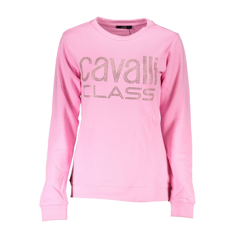 Cavalli Class Pink Cotton Womens Sweatshirt | Regal Royce