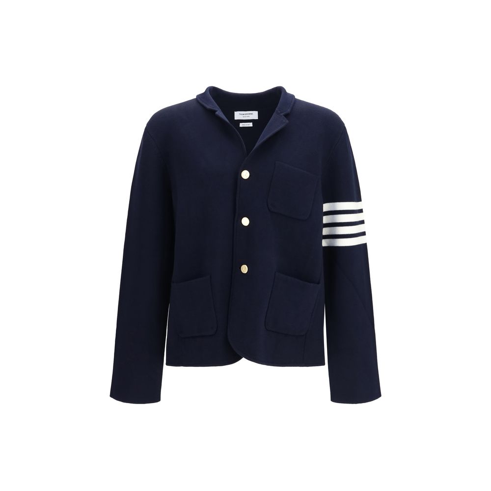 Thom Browne Blue Wool Oves Aries Full-Length Jacket | Regal Royce