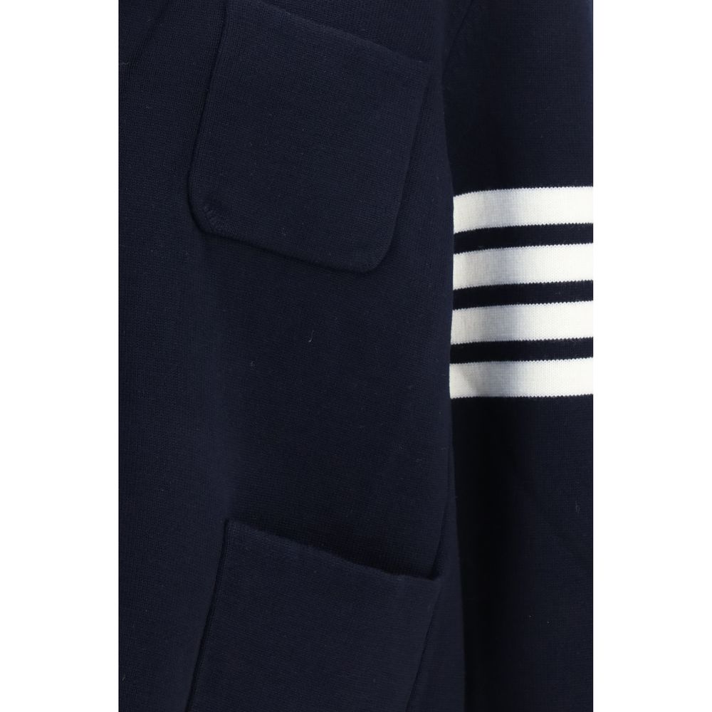 Thom Browne Blue Wool Oves Aries Full-Length Jacket | Regal Royce