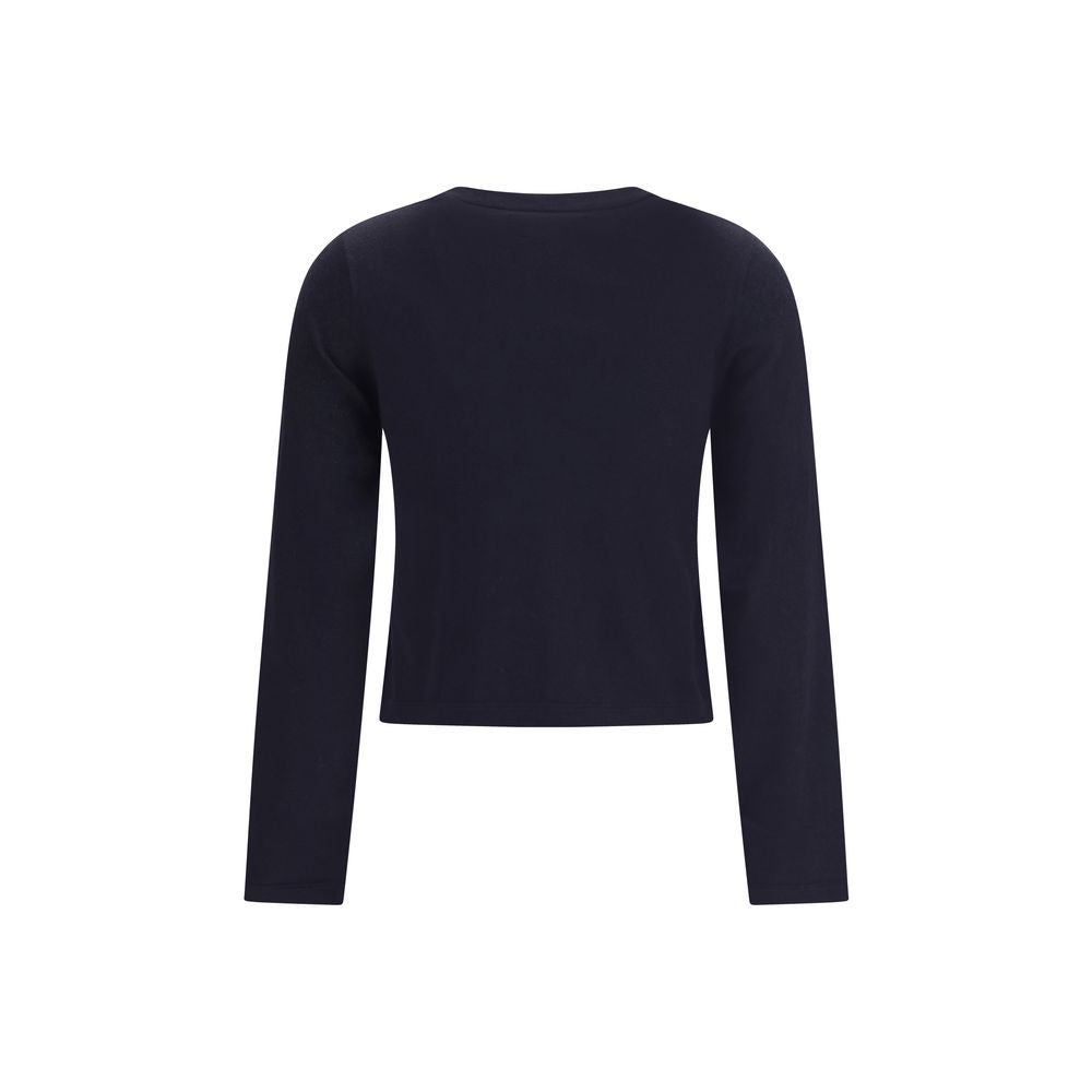 Extreme Cashmere Blue Cotton Long Sleeve T-Shirt | Regal Royce