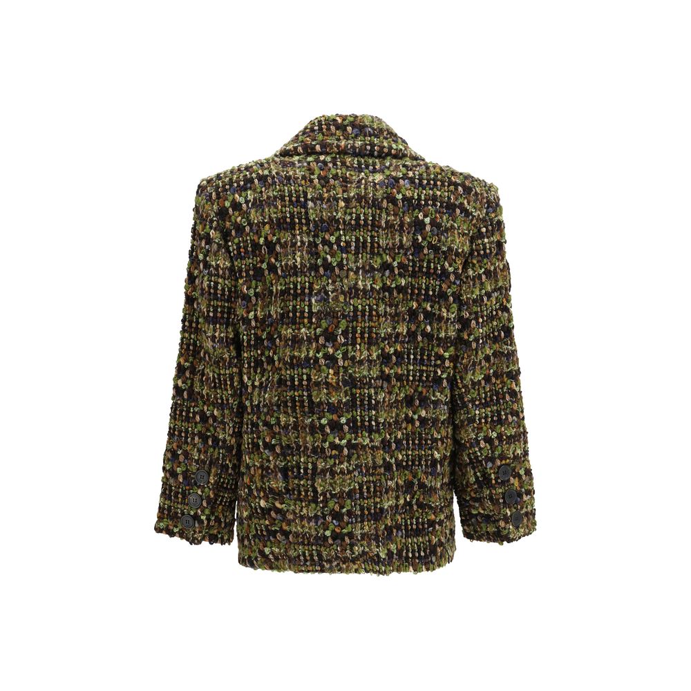 Saint Laurent Multicolor Wool Oves Aries Full-Length Jacket | Regal Royce