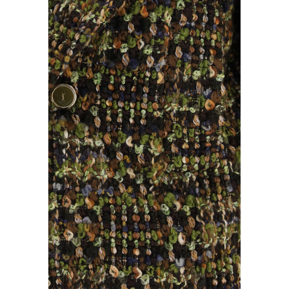 Saint Laurent Multicolor Wool Oves Aries Full-Length Jacket | Regal Royce