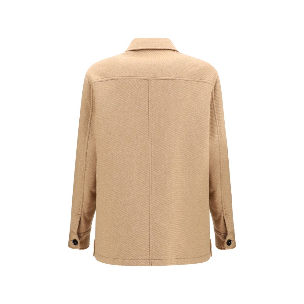 Brioni Beige Cashmere Leather Jacket | Regal Royce