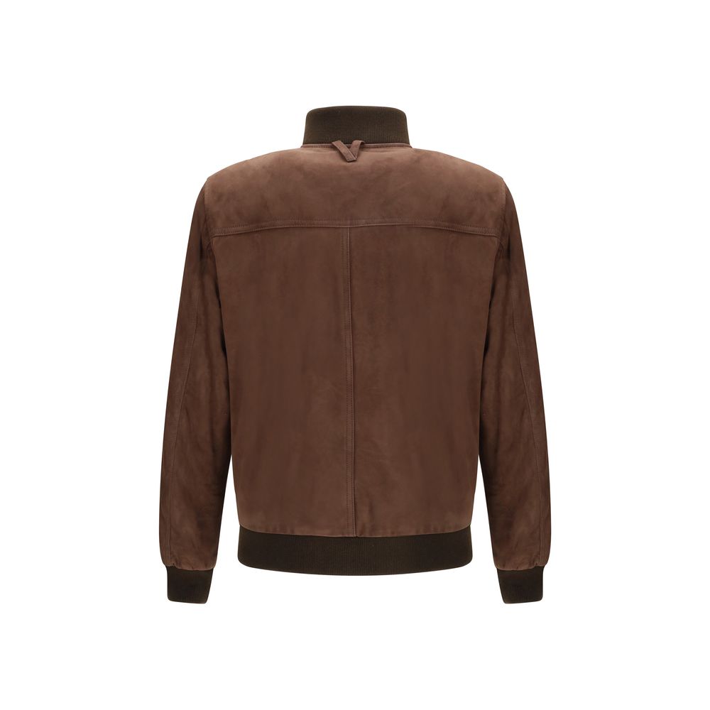 Valstar Brown Calf Leather Bos Taurus Bomber | Regal Royce
