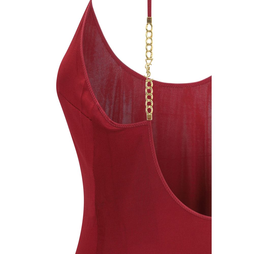 Saint Laurent Bordeaux Viscose Casual Dress | Regal Royce