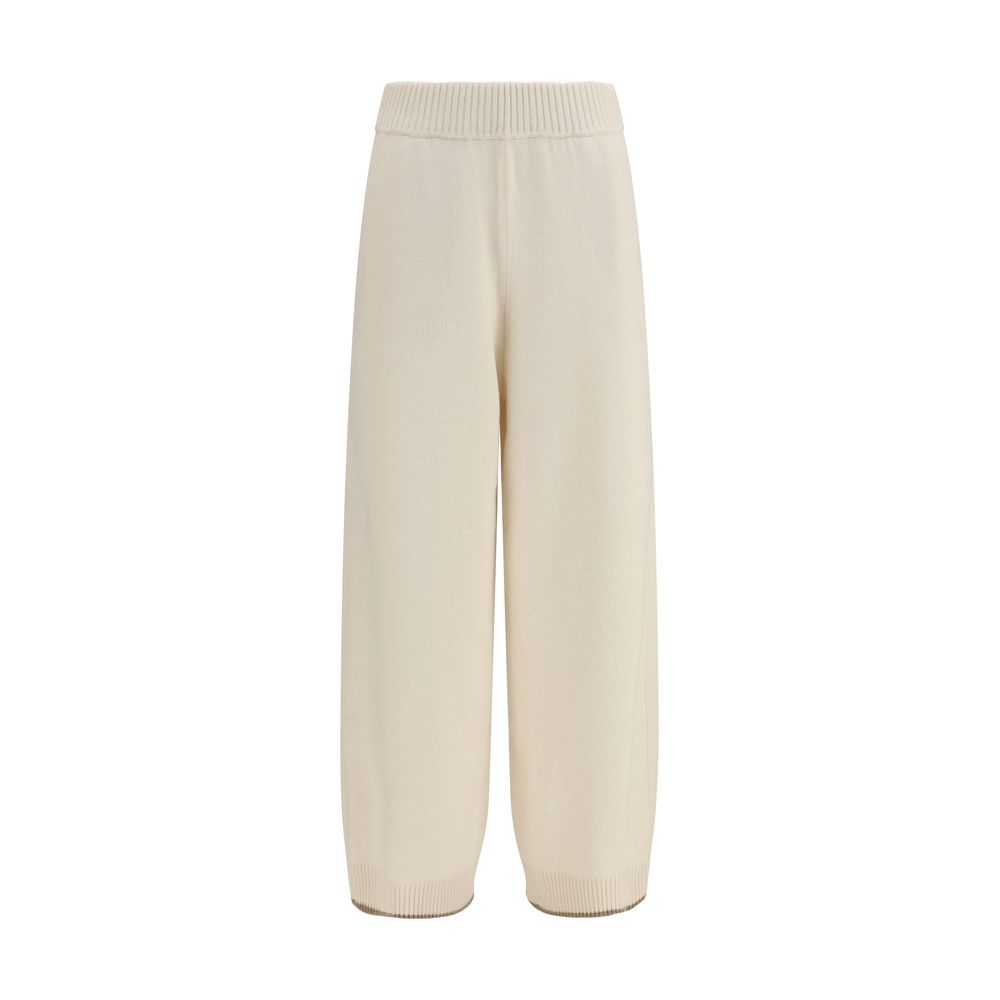Brunello Cucinelli White Cashmere Casual Pants | Regal Royce