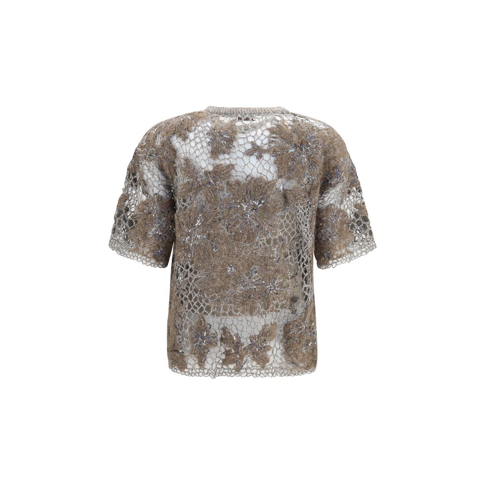 Brunello Cucinelli Beige Mohair Blouse | Regal Royce