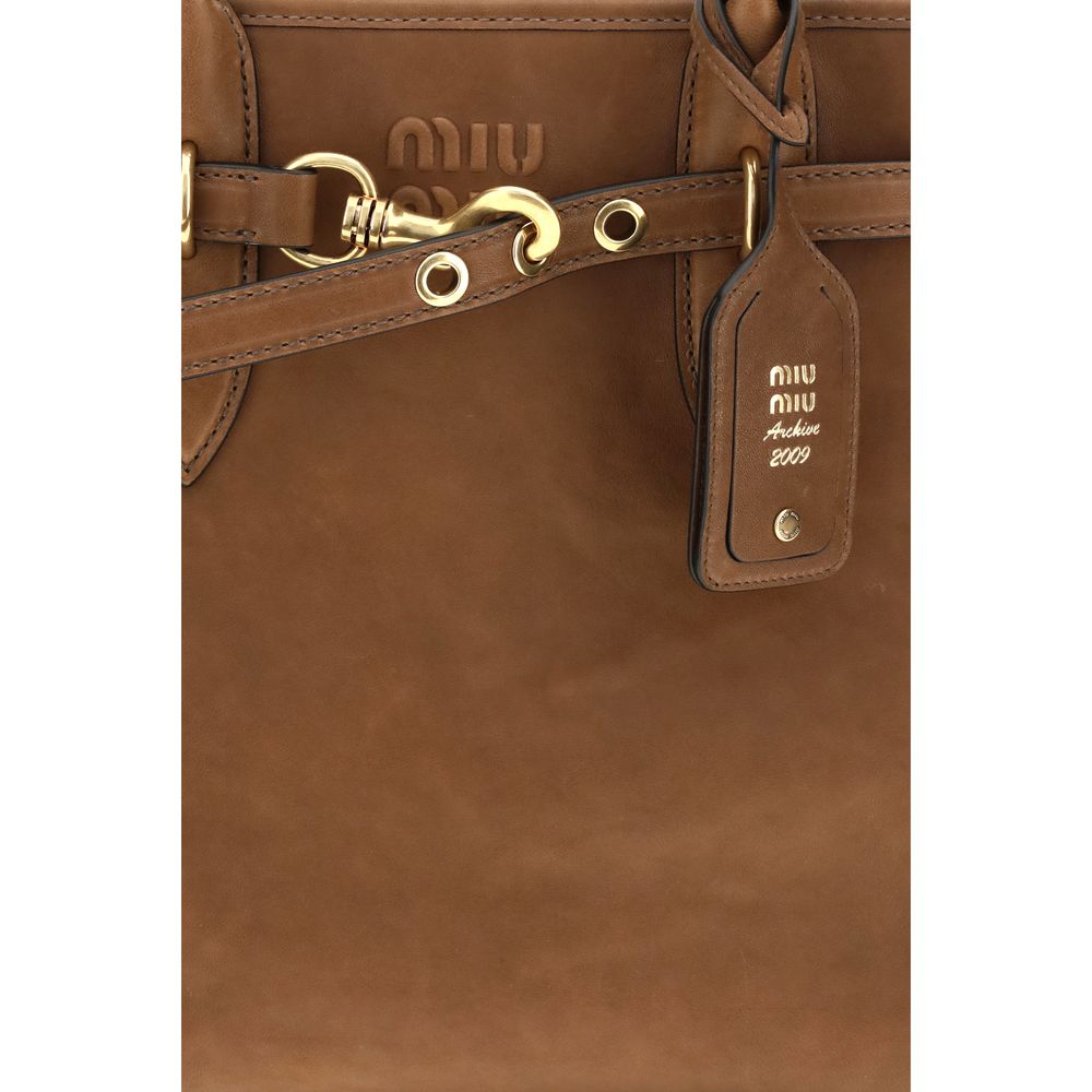 Miu Miu Brown Calf Leather Bos Taurus Shoulder Bag | Regal Royce