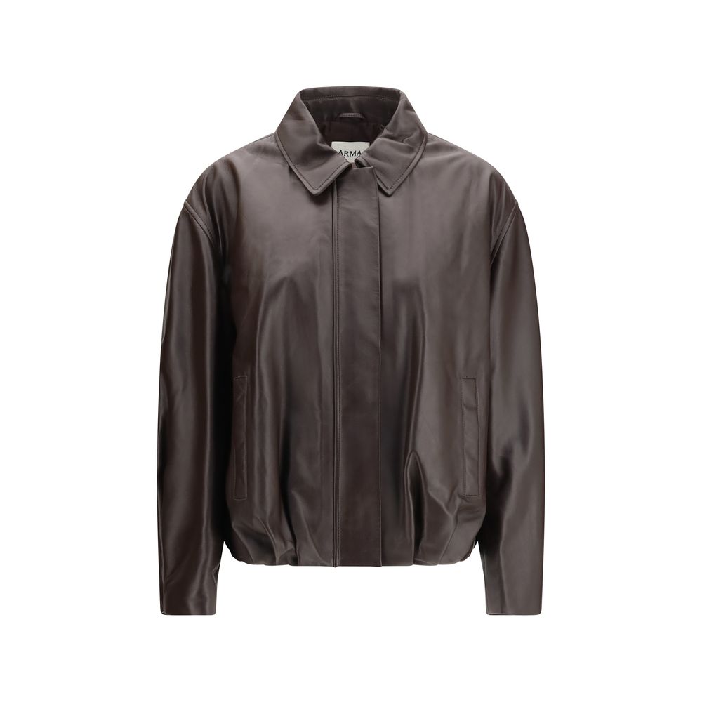 Arma Brown Leather Bomber | Regal Royce