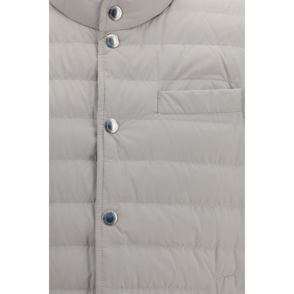 Brunello Cucinelli White Polyester Sleeveless Jacket | Regal Royce