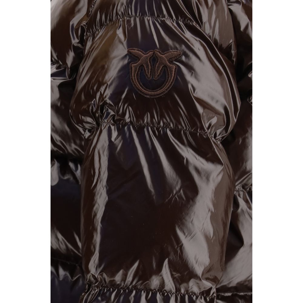 PINKO Brown Polyamide Full-Length Jacket | Regal Royce