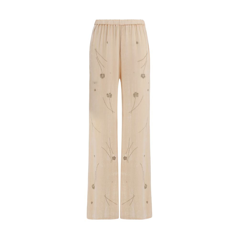 Forte_Forte Multicolor Viscose Flared Pants | Regal Royce