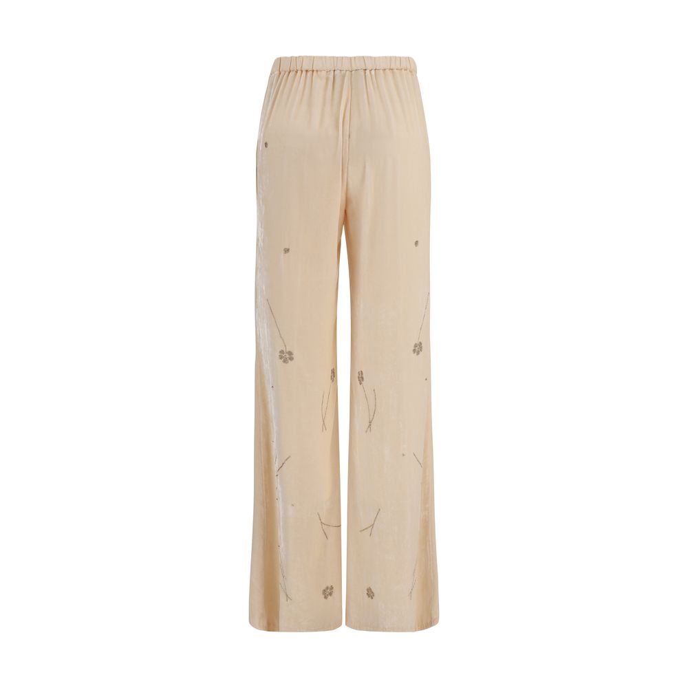 Forte_Forte Multicolor Viscose Flared Pants | Regal Royce