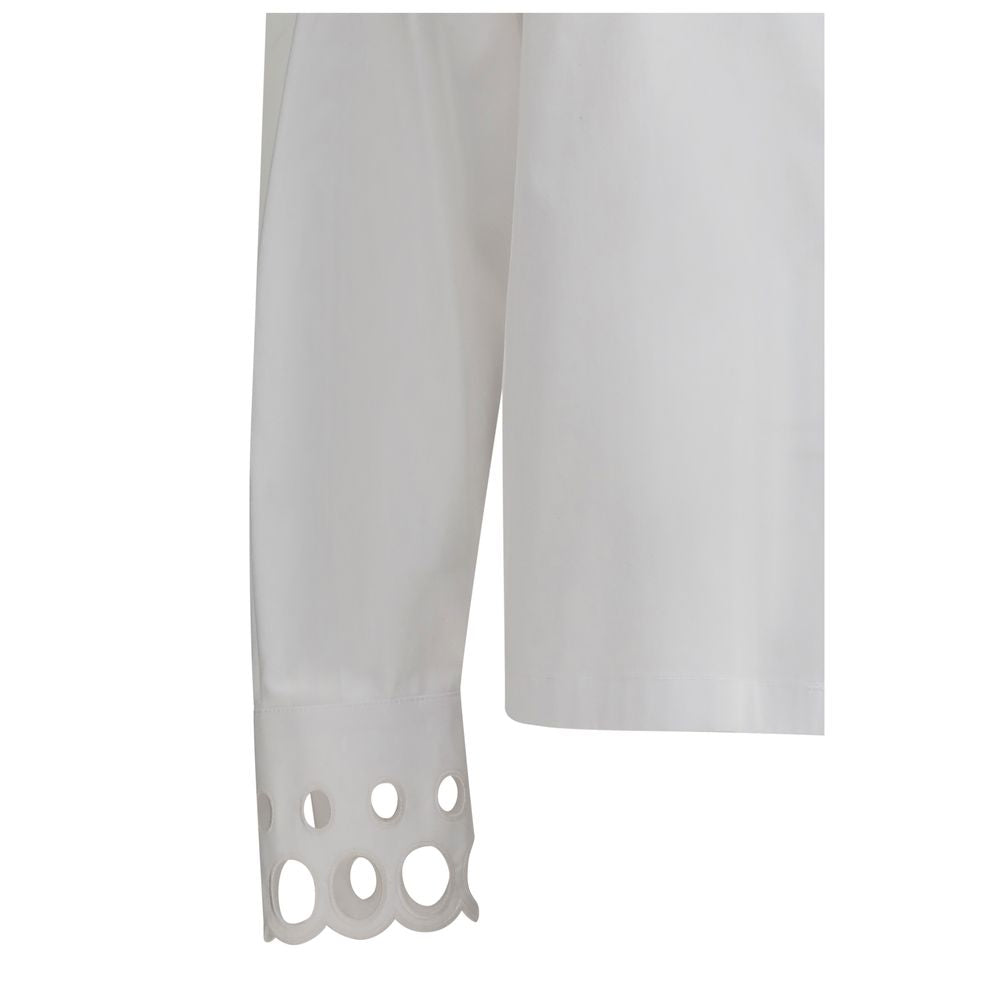 Max Mara White Cotton Dress Shirt | Regal Royce
