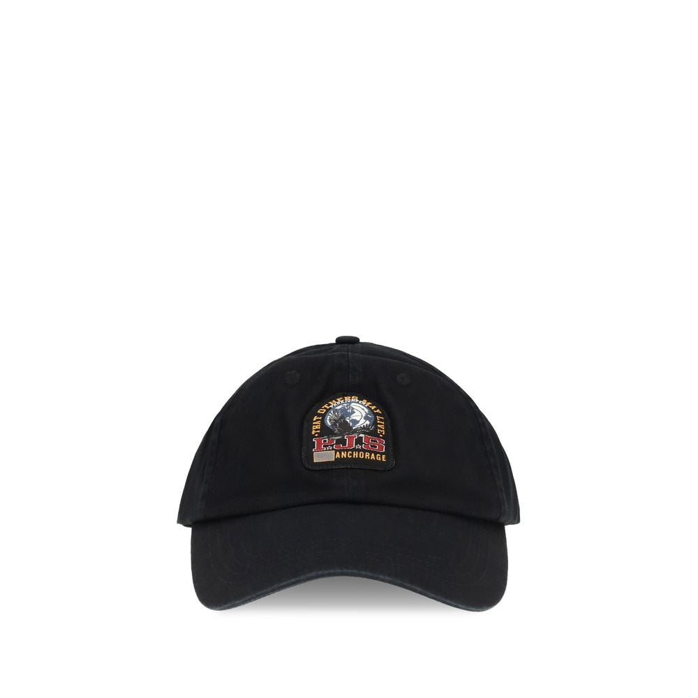 Parajumpers Black Cotton Cap (Baseball Hat) | Regal Royce