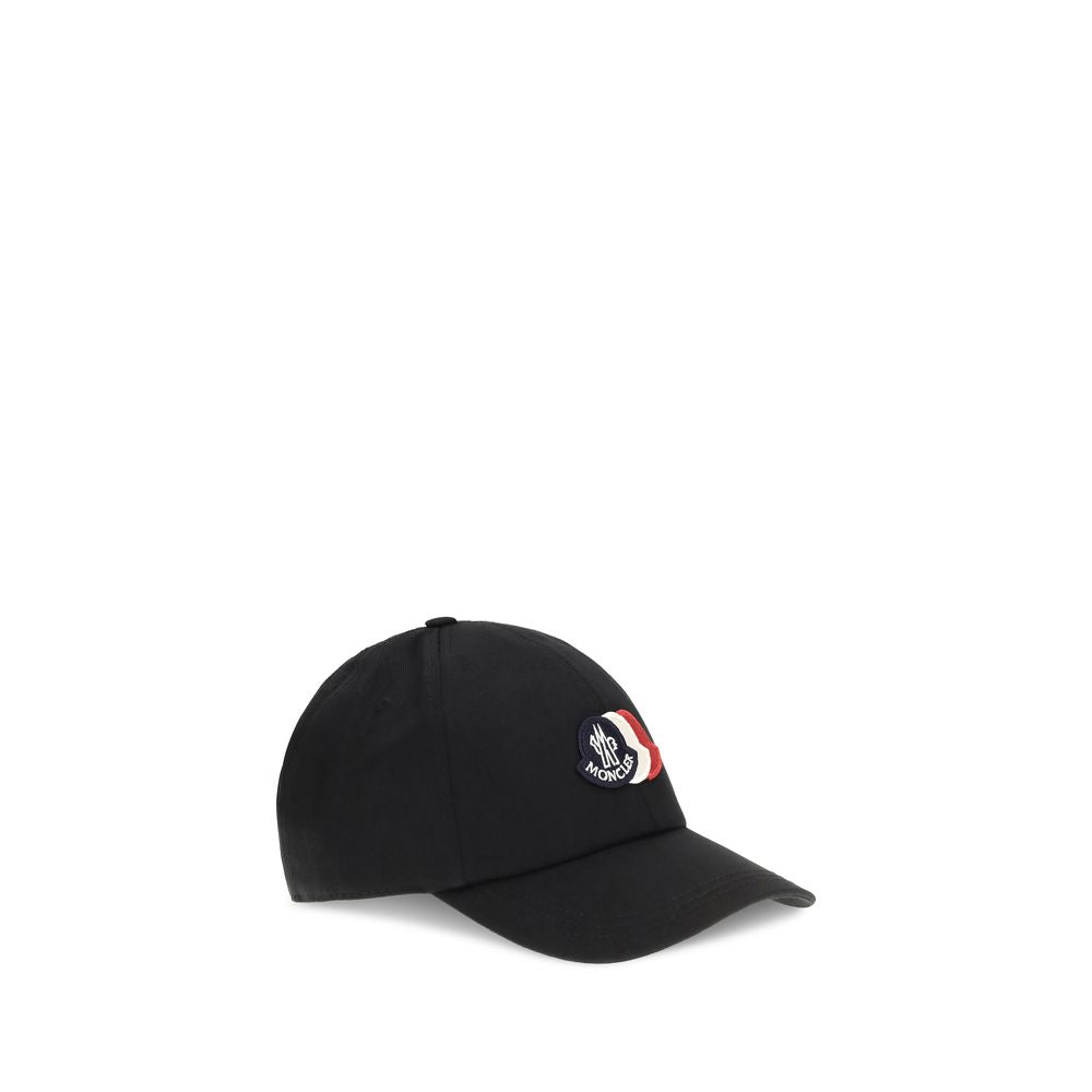 Moncler Black Cotton Cap (Baseball Hat) | Regal Royce
